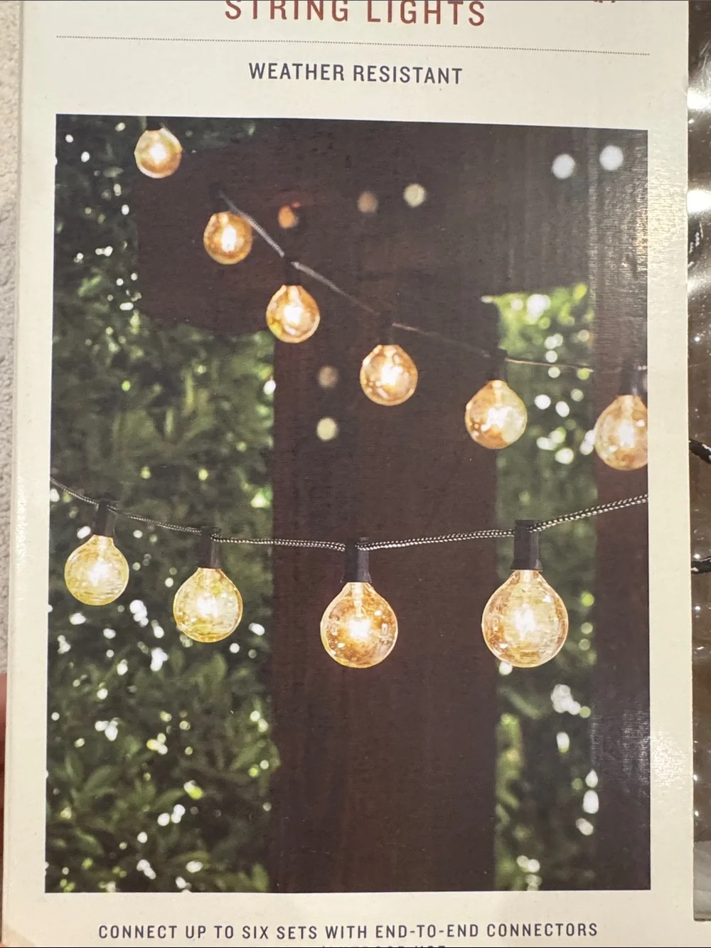 2 sets of hearth and hand cafe lights